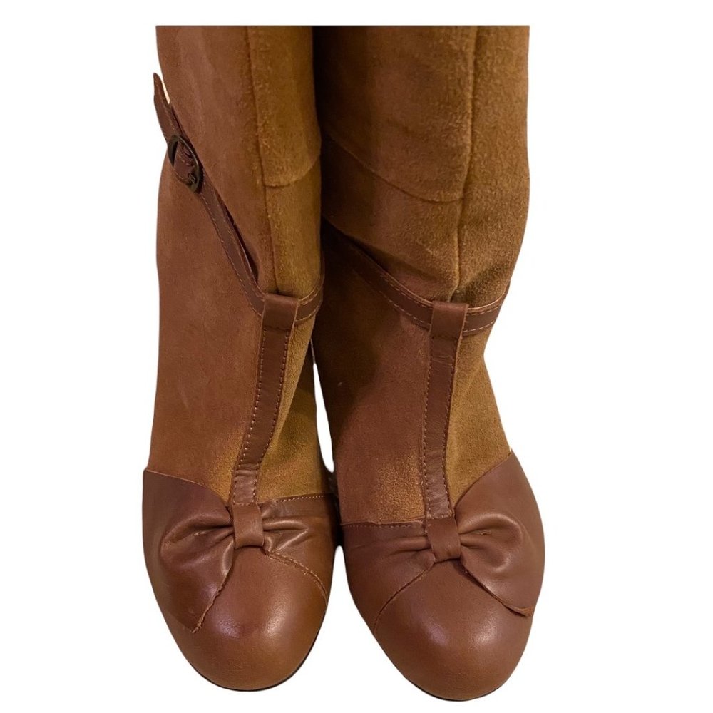 Joyfolie Lakin Brown/Fawn Heeled Boots 8.5 - Picture 3 of 8